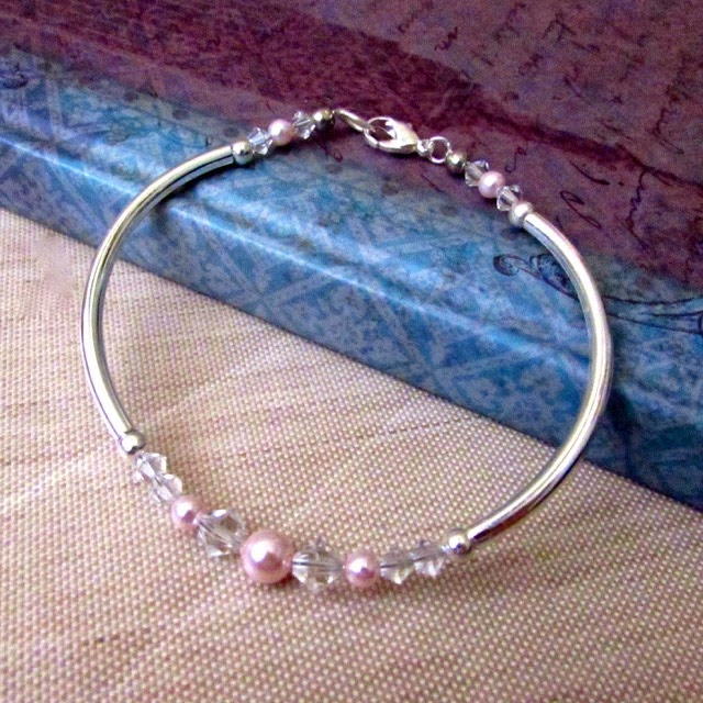 Pink Pearl Beaded DIY Bracelet