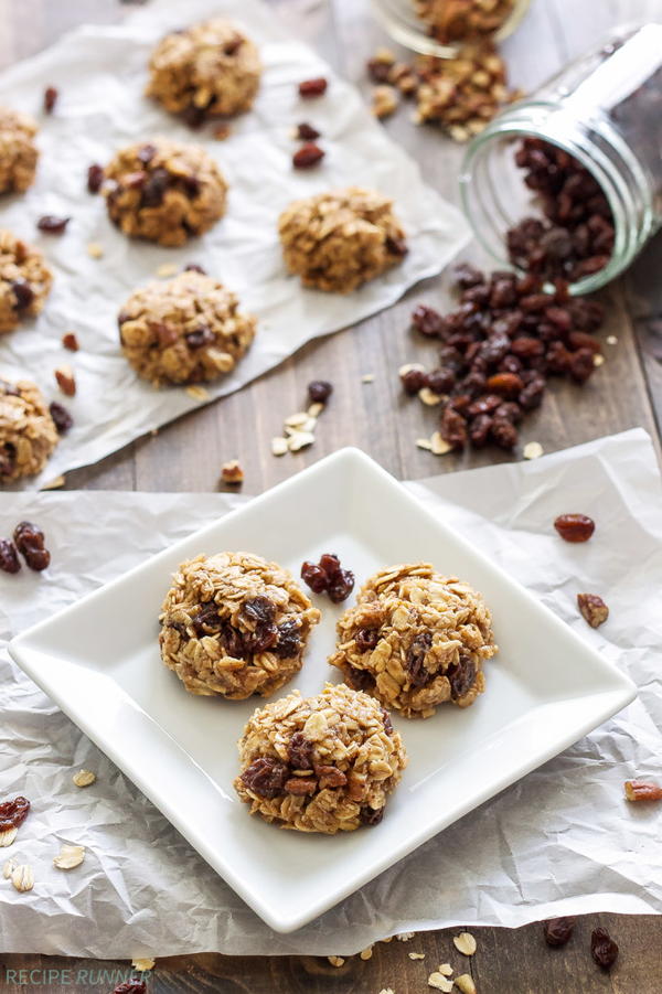 No-Bake Oatmeal Raisin Cookies