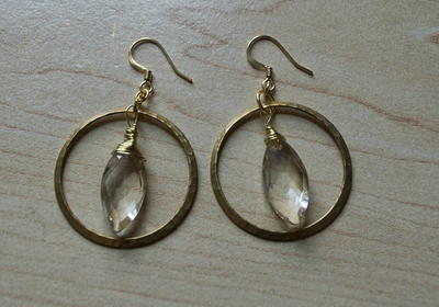 Sparkling Crystal Wire Earrings