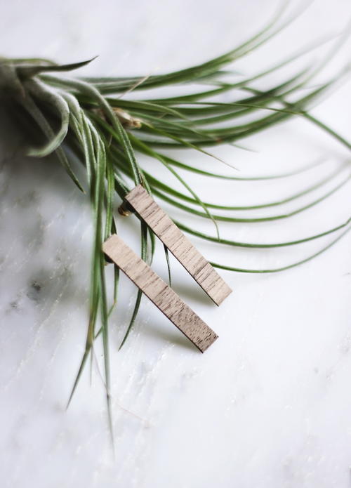 Delicate Wooden DIY Earrings