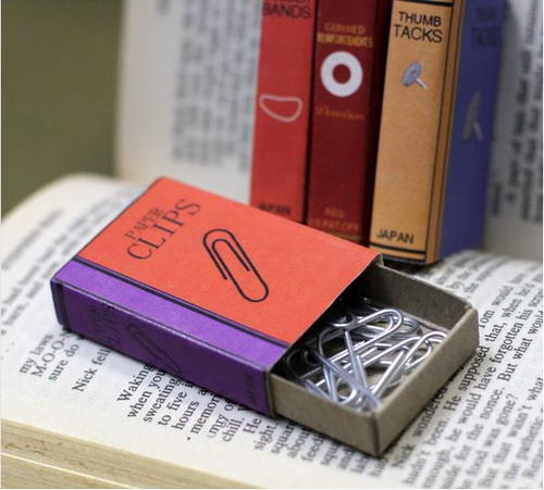 Matchbox Book Covers for Office Supplies