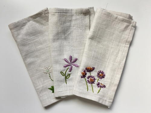 Embroidered Floral Napkins