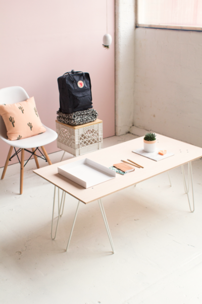 Pink DIY Coffee Table | DIYIdeaCenter.com