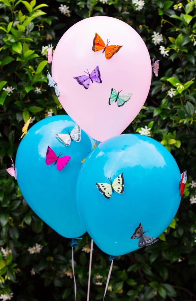 DIY Butterfly Balloons | AllFreeHolidayCrafts.com