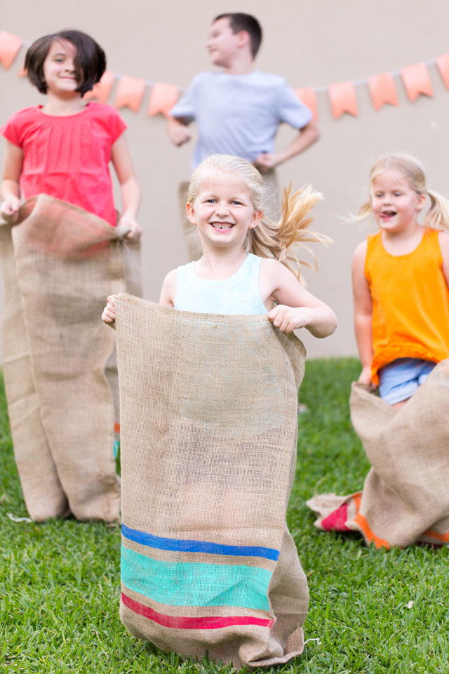 DIY Painted Potato Sacks