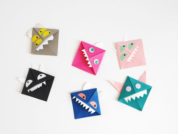 Origami Monster Bookmarks – The Bear & The Fox