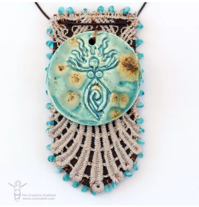 Lacy Tribal Necklace Pendant