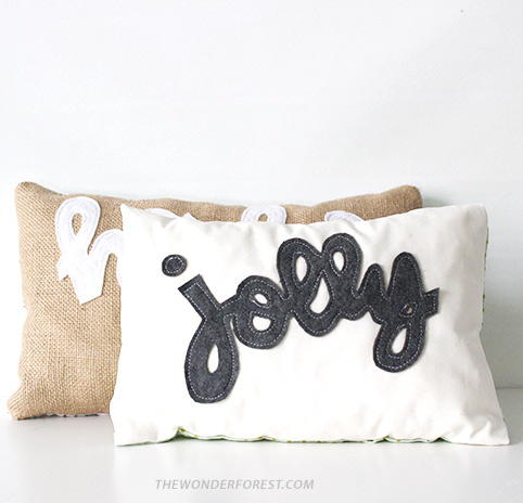 Jolly No-Sew Pillows