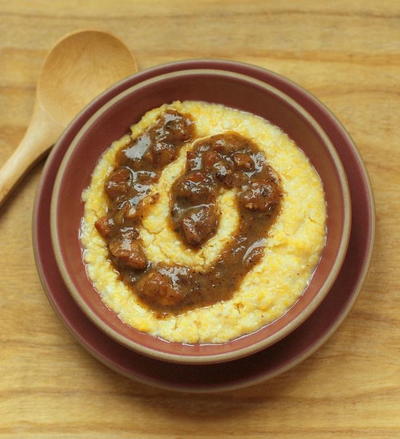 Buttermilk Grits with Bacon Gravy