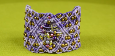 Macrame Bursting Firework Cuff Bracelet