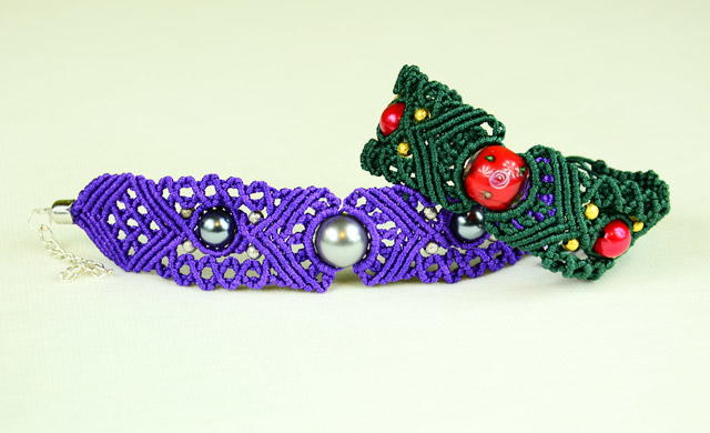 Holiday Beads DIY Macrame Bracelet