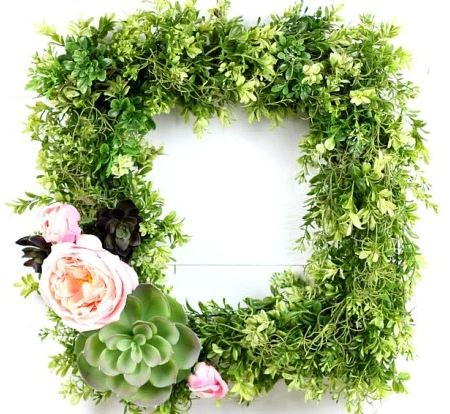 Succulent Boxwood Wreath