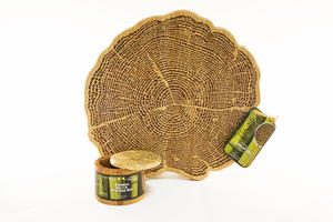 Totally Bamboo Tree of Life Cutting Board and Salt Box Set 