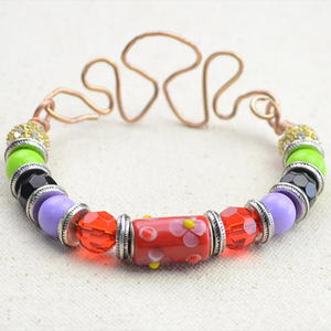 Fashion Bead and Wire Bracelet
