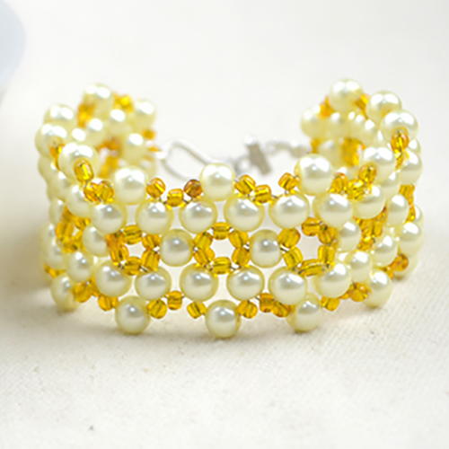 Sunshine Yellow Beaded Bracelet Pattern