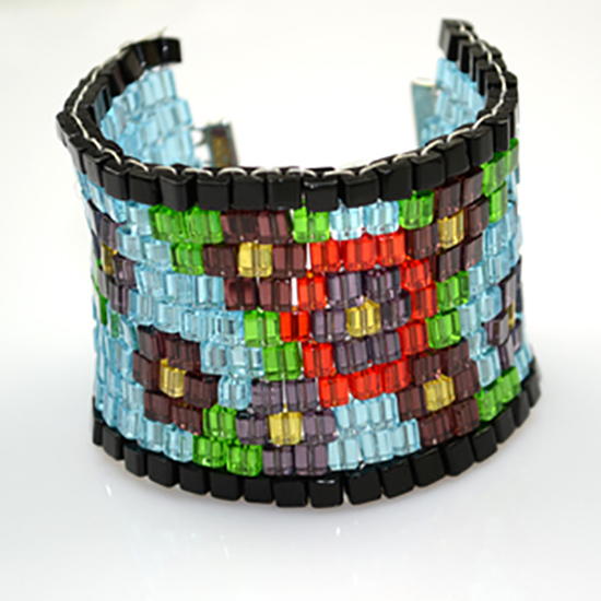 Beaded Cuff Bloom Bracelet