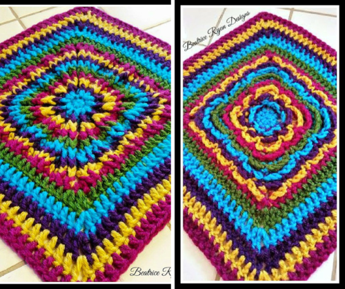 Reversible Rainbow Burst Square