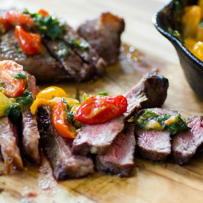 Supreme Steak with Blistered Tomatoes