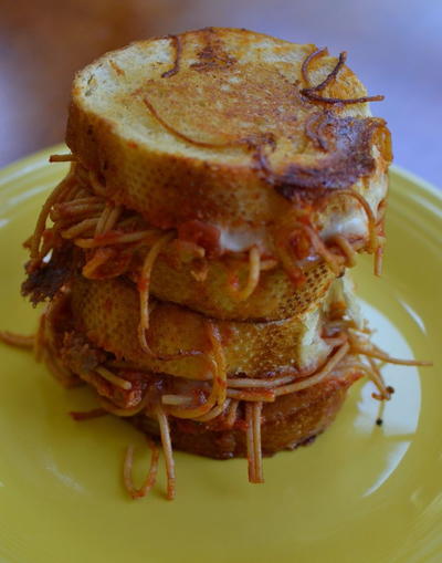 Spaghetti Grilled Cheese