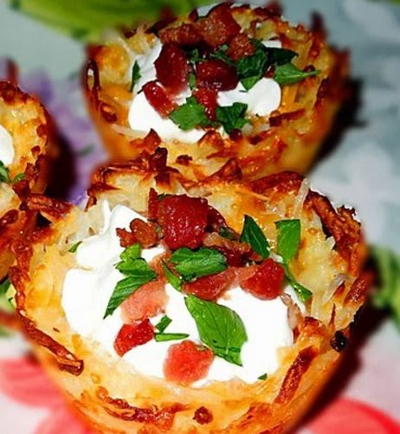 BBQ Pulled Pork and Hash Brown Cups