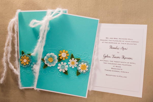 Springtime DIY Wedding Invitations and Programs