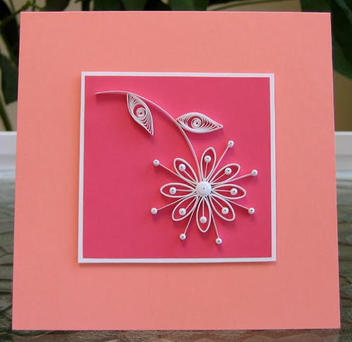 Quilling card with daisies Birthday card Congratulation card Quilling flowers for any occasion Mother/'s day card