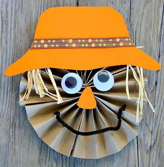 Paper Scarecrow Craft for Kids | AllFreeKidsCrafts.com