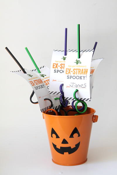 Spooky Straw Printable Labels
