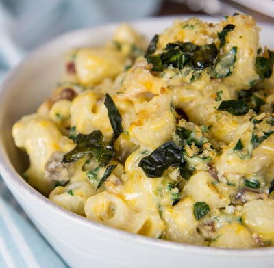Bacon and Kale Macaroni and Cheese