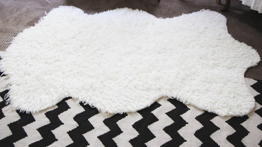 Faux Sheepskin DIY Rug