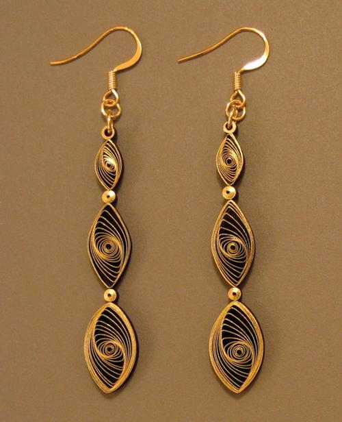 Quilled Gilded Earrings