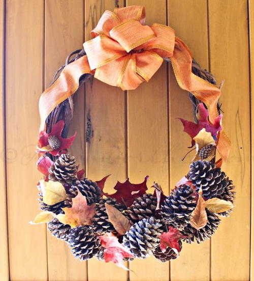Pine Cone Wreath Fall Craft