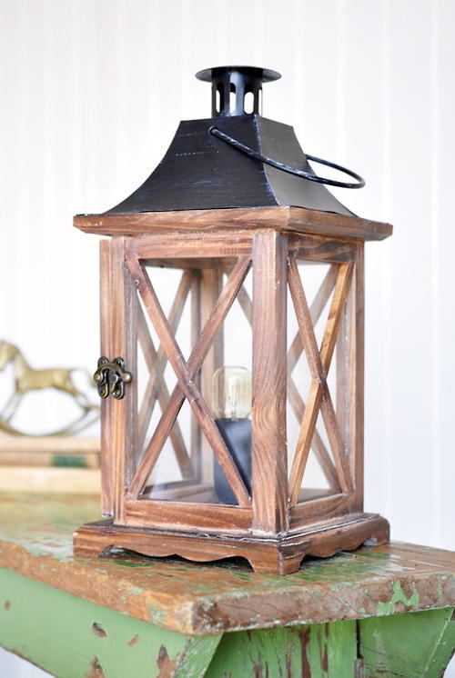Rustic DIY Lantern Lamp