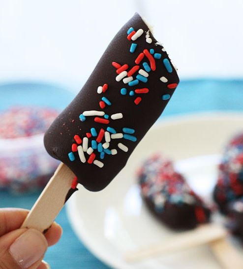 Frozen Banana Popsicles