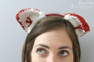 Fox Ears Crochet Headband Pattern