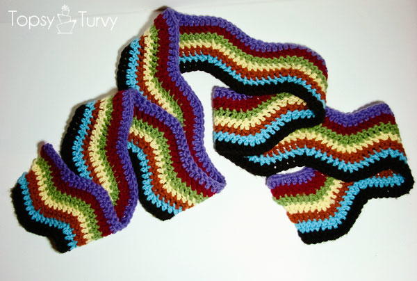 1970s Inspired Chevron Scarf