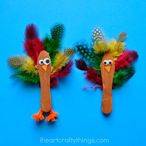 Turkey Popsicle Stick Crafts for Kids