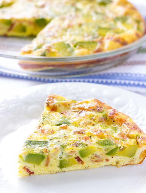 Avocado Bacon Crustless Quiche