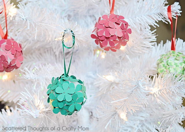 Paper Flower DIY Ornaments
