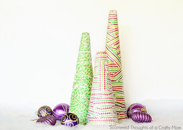 Papier Mache Christmas Trees