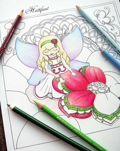Fairy Flowers Coloring Page