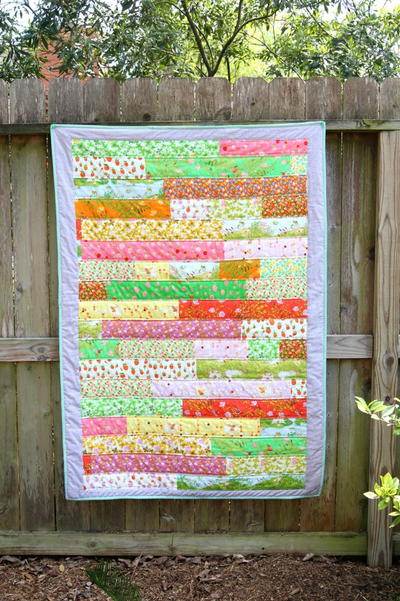 Briar Rose Strip Quilt Tutorial | FaveQuilts.com