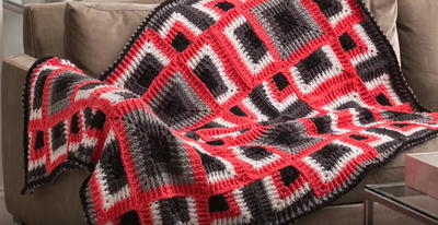 Red Heart Dynamic Squares Crochet Throw Class