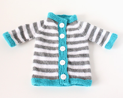 Hand knitting sales baby sweater design