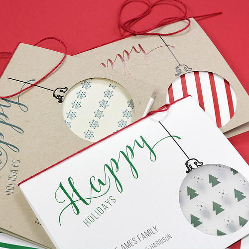 Customizable Cutout Ornament Free Printable Cards