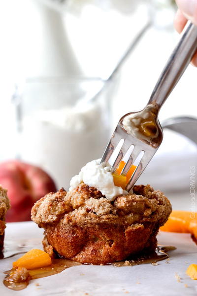 Bite-Sized Peach French Toast Casseroles