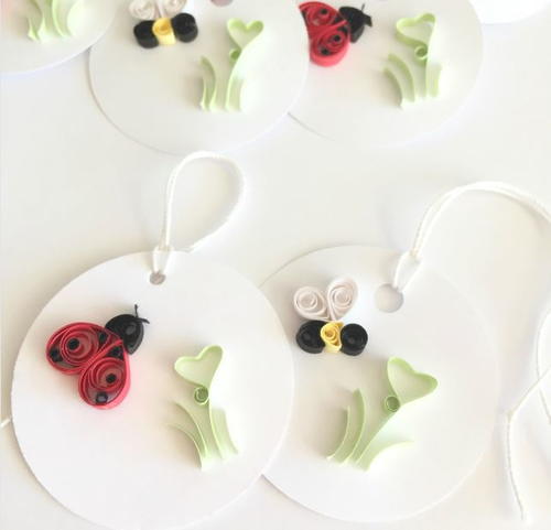 Quilled Love Bug Gift Tag Ideas