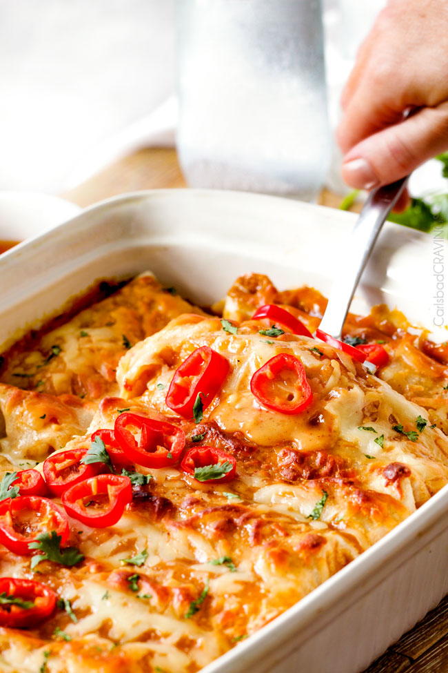 Sweet Chili Chicken Enchilada Casserole | AllFreeCasseroleRecipes.com