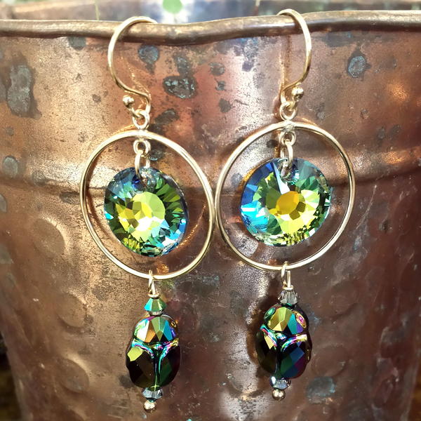 Egyptian Sunrise Crystal Earrings