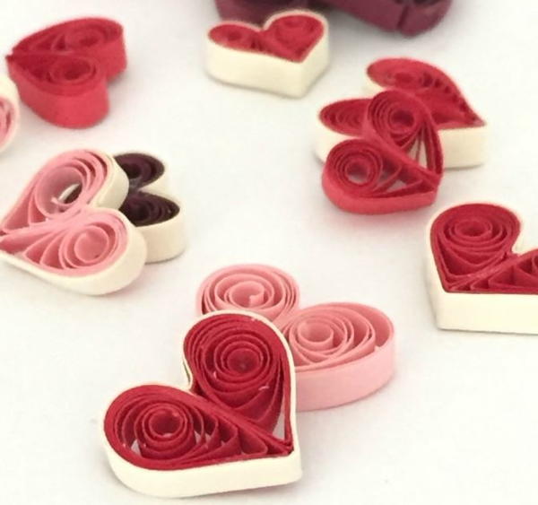 Quilled Hearts in Four Ways